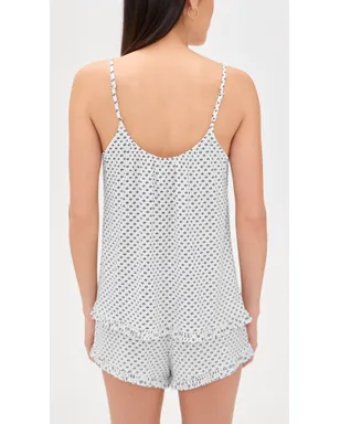 Eberjey ジゼル プリント キャミー＆ショーツ パジャマセット Tide Dot Ivory - サムネイル3