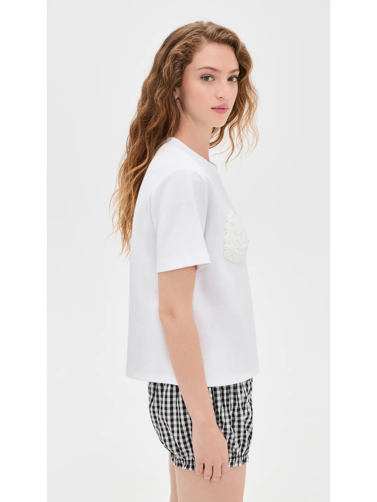 English Factory パールシェル柄Tシャツ - 画像4