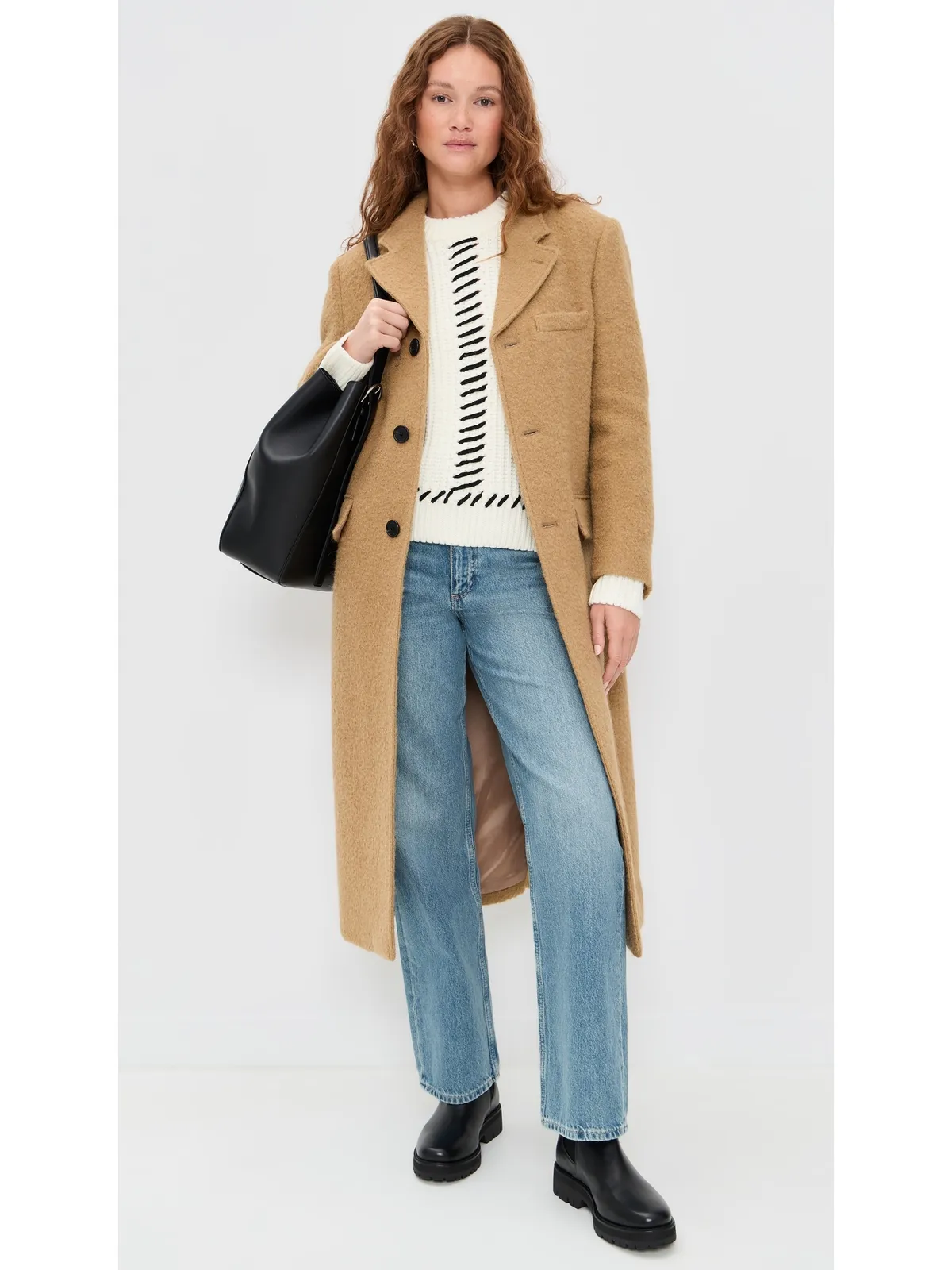 English Factory ステッチ入り チャンキークルーネックセーター - 画像5