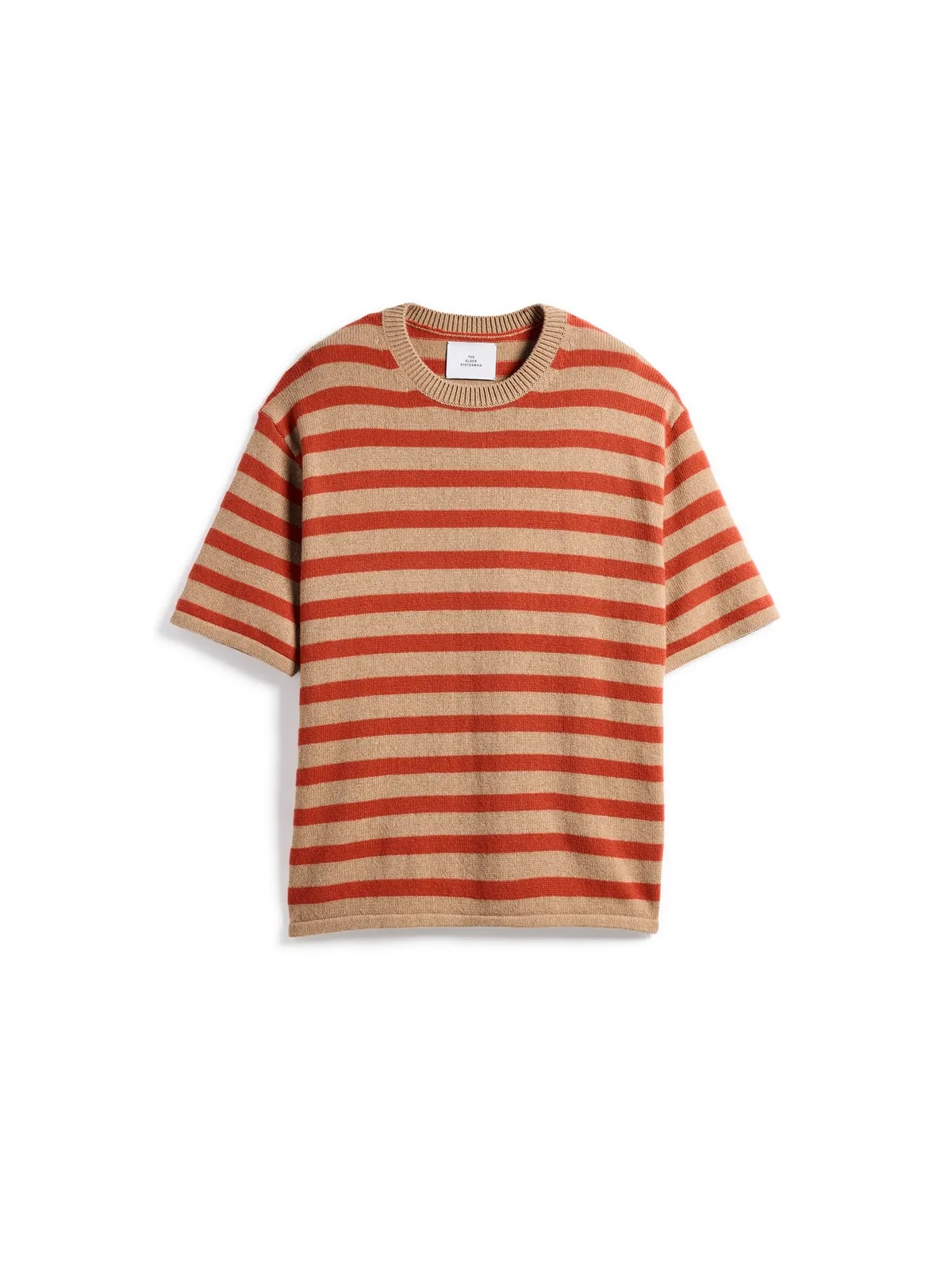 The Elder Statesman スカウトストライプ ニットTシャツ - 画像1