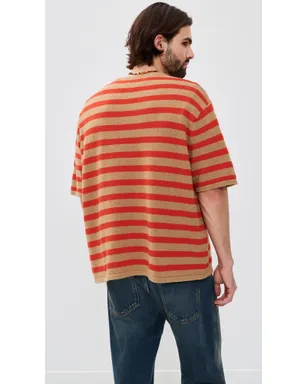 The Elder Statesman スカウトストライプ ニットTシャツ - サムネイル5