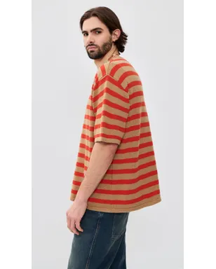 The Elder Statesman スカウトストライプ ニットTシャツ - サムネイル6