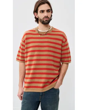 The Elder Statesman スカウトストライプ ニットTシャツ - サムネイル4