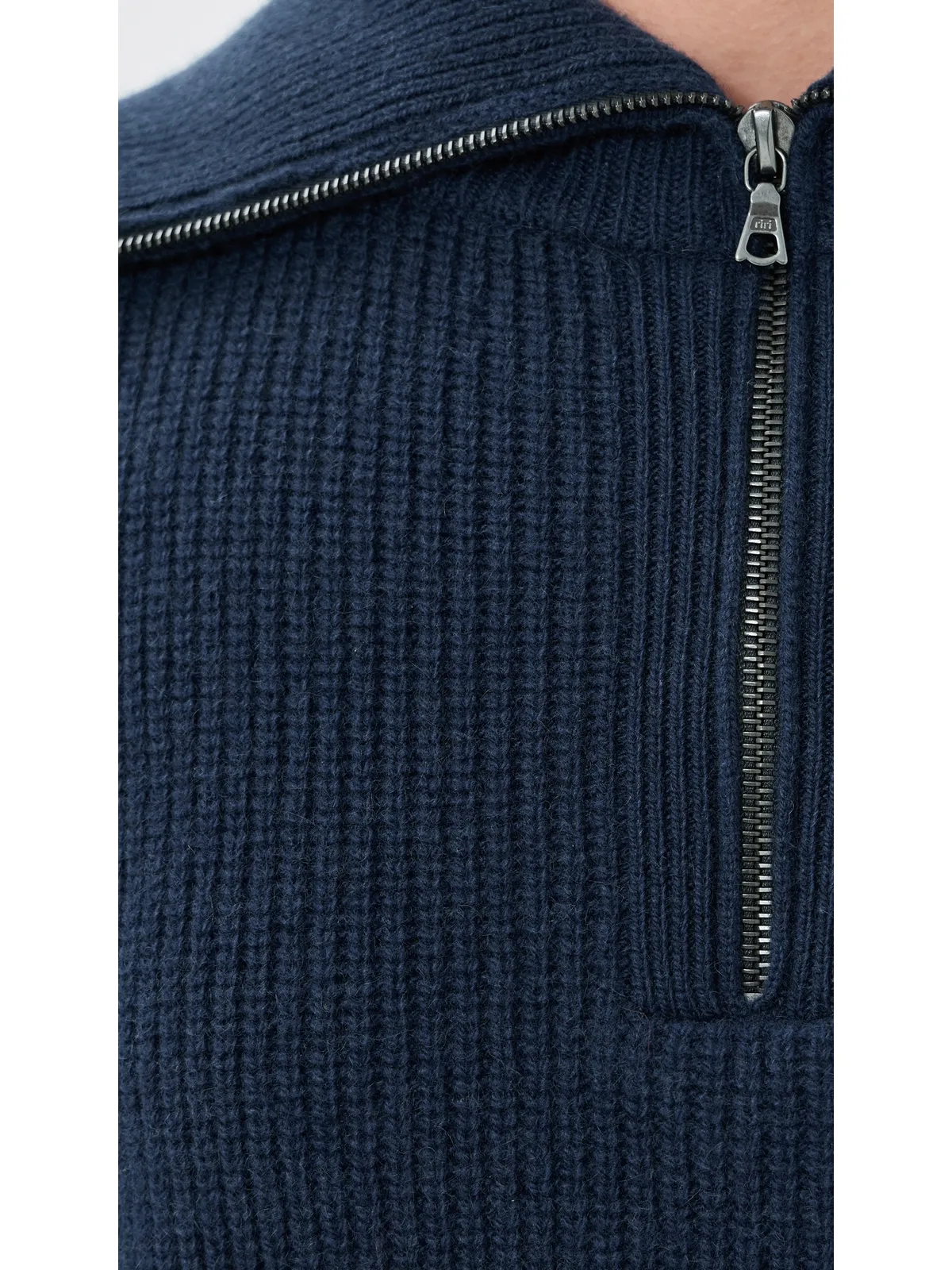 The Elder Statesman Runyon リブ編みカシミヤ半ジップ - 画像6