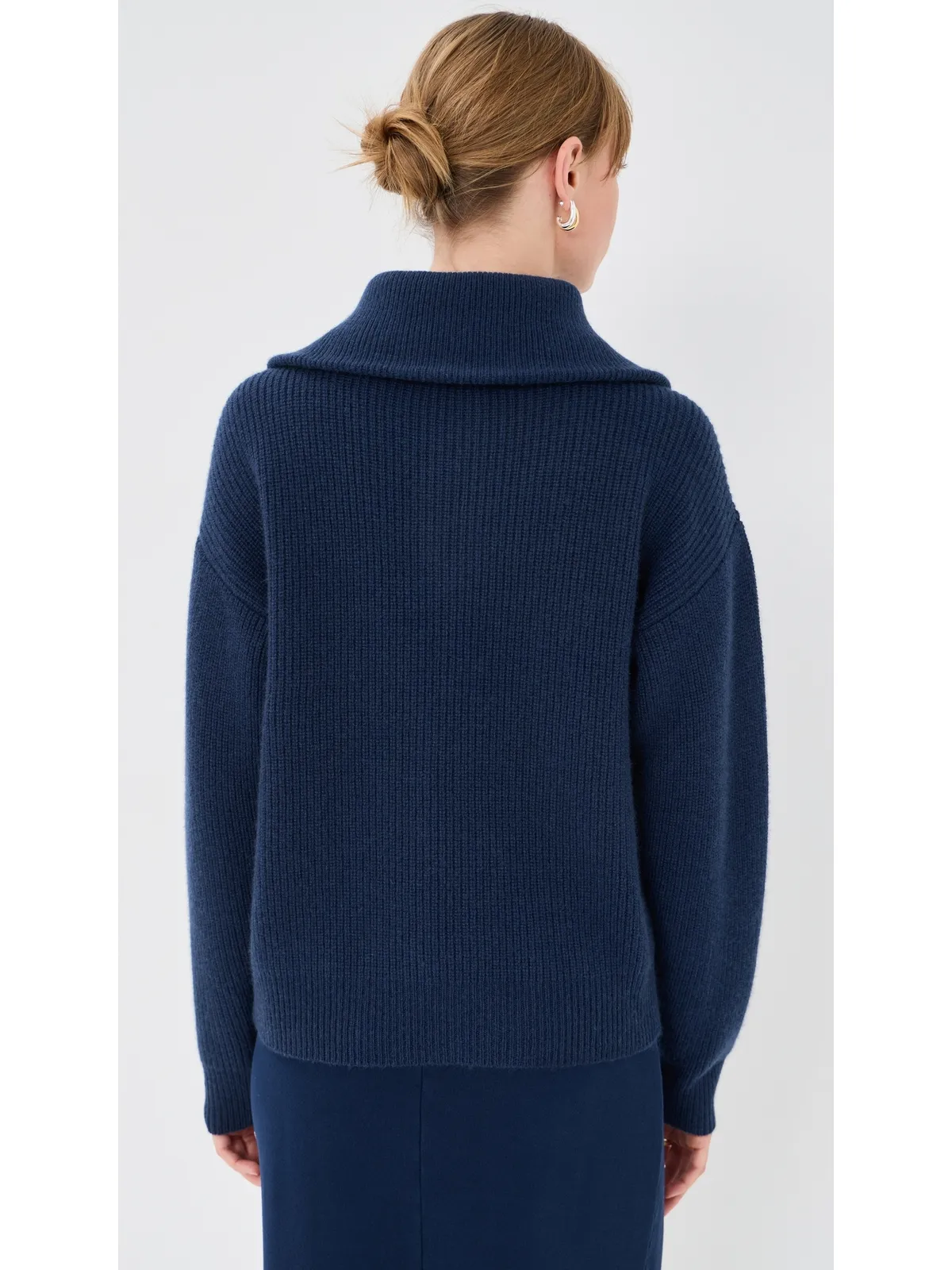 The Elder Statesman Runyon リブ編みカシミヤ半ジップ - 画像3