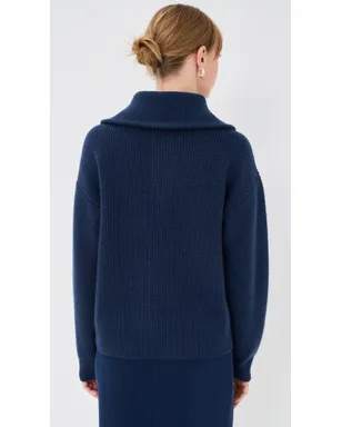 The Elder Statesman Runyon リブ編みカシミヤ半ジップ - サムネイル3