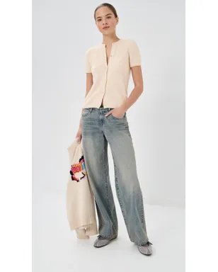 The Elder Statesman コージーショートスリーブカーディガン - サムネイル5