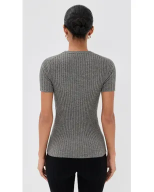 The Elder Statesman カシミヤリブニットTシャツ - サムネイル3