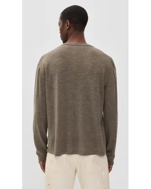 The Elder Statesman レニー ニット ヘンリーロングスリーブシャツ - サムネイル3