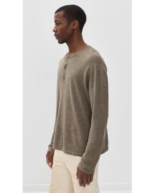 The Elder Statesman レニー ニット ヘンリーロングスリーブシャツ - サムネイル4