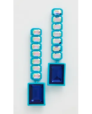 Elsie Frieda レクタングルドロップピアス カリビアンシー - サムネイル2