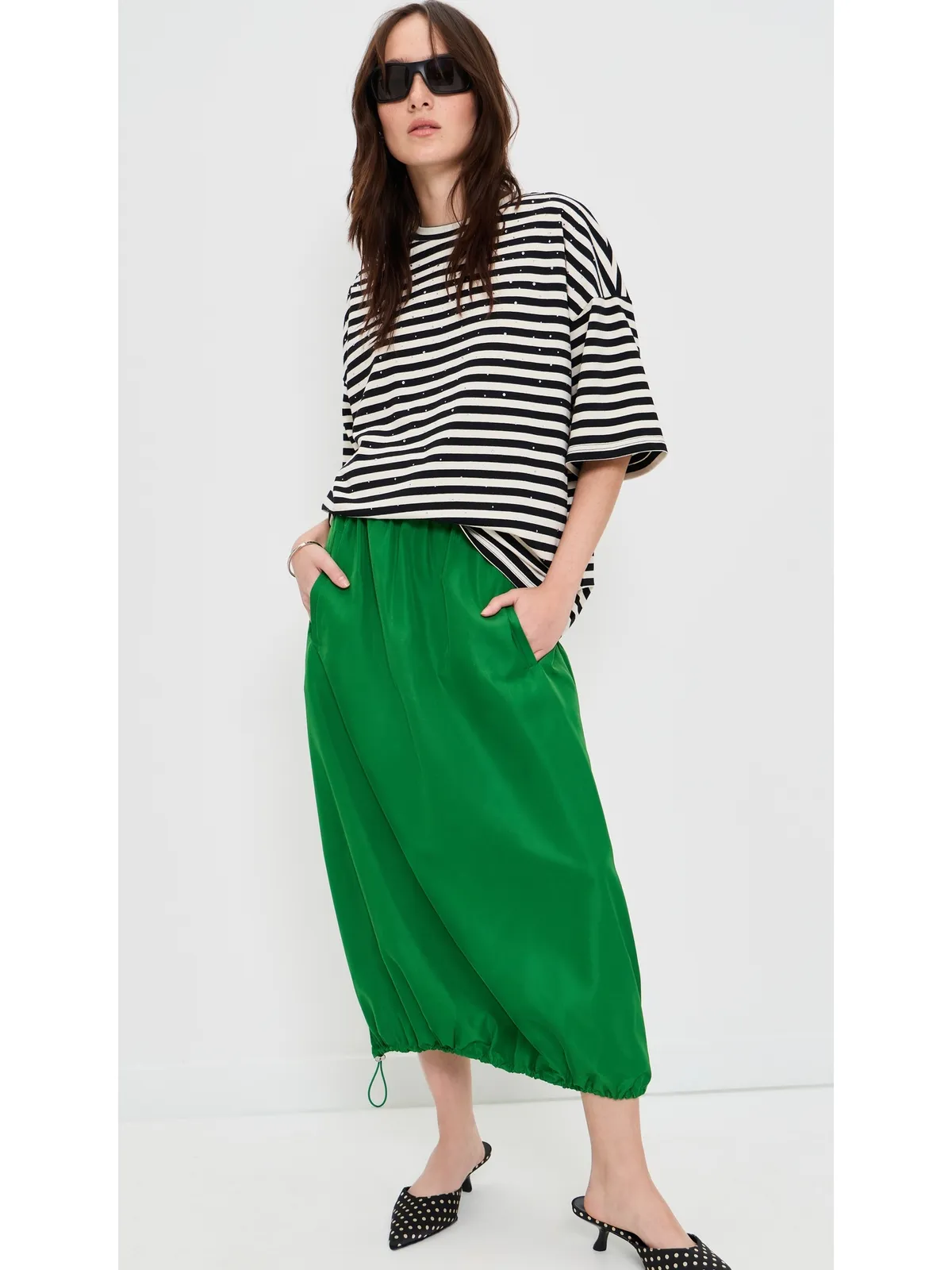 ESSENTIEL ANTWERP ジョステ ストライプTシャツ オフホワイト - 画像5