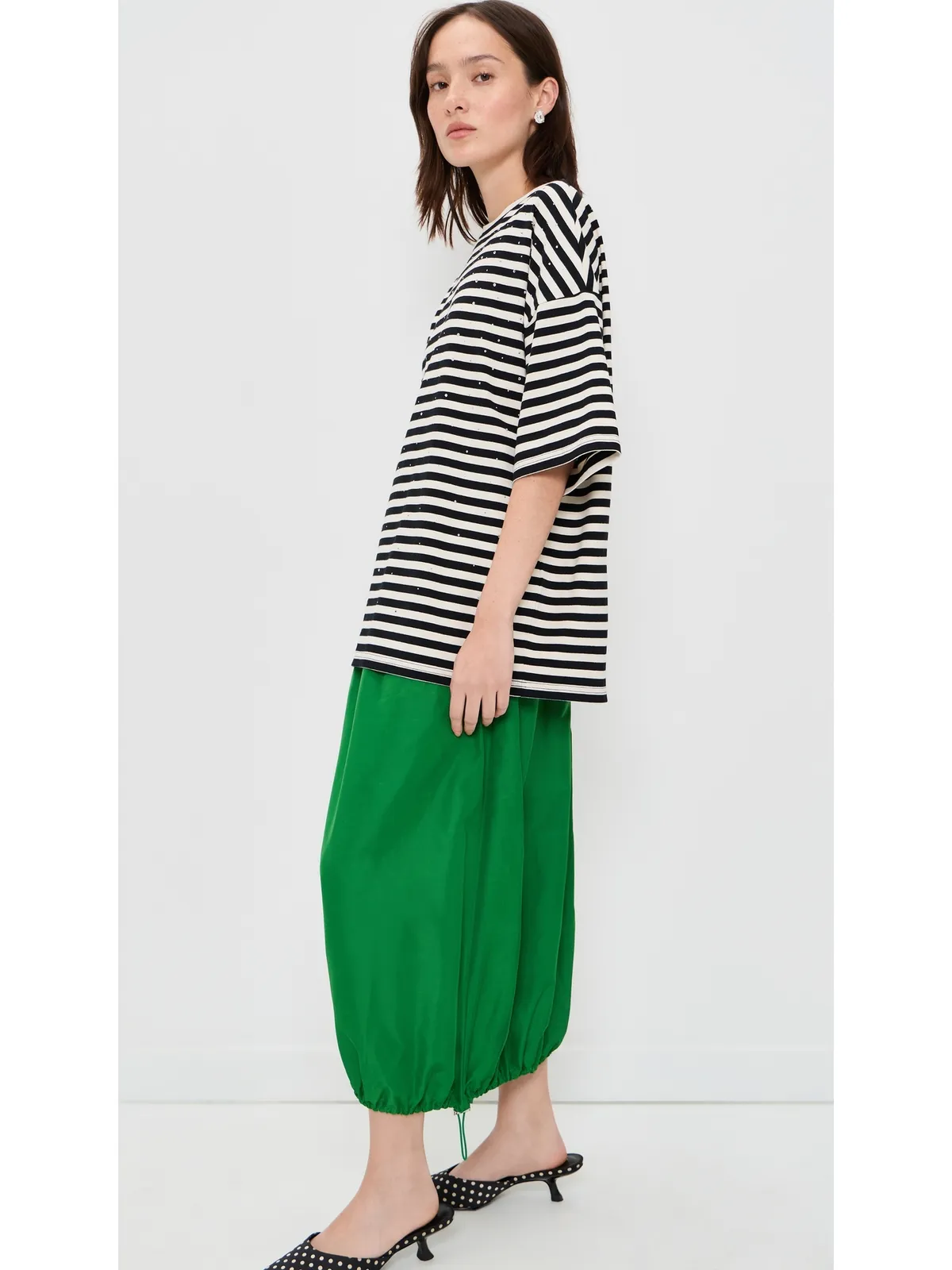 ESSENTIEL ANTWERP ジョステ ストライプTシャツ オフホワイト - 画像4