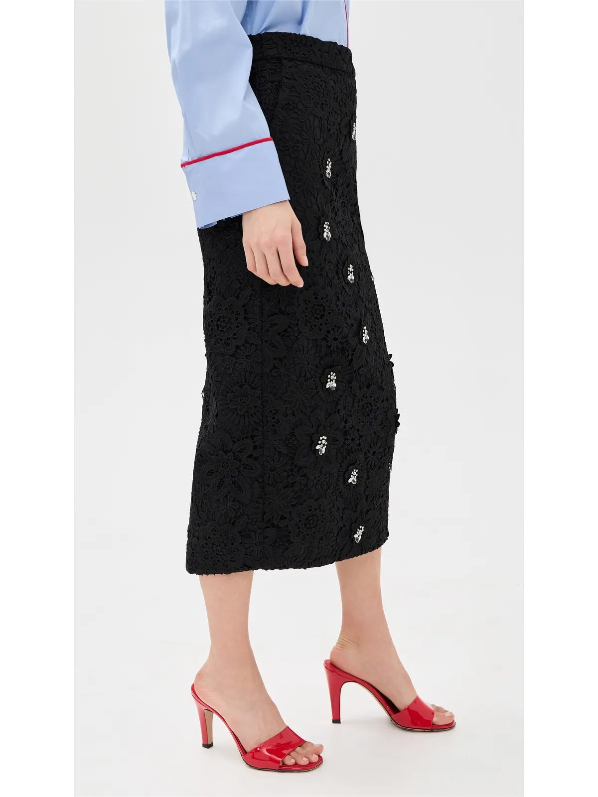 ESSENTIEL ANTWERP Jourget レース ペンシルスカート - 画像4