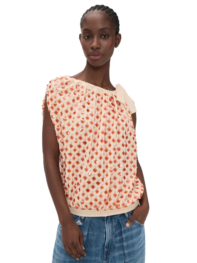 Essentiel Antwerp ESSENTIEL ANTWERP ジョセリン スパンコール・スモックトップの商品画像