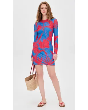 Eywasouls Malibu Scarlet Mini Mesh Dress Radiant Flora - サムネイル5