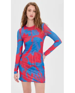 Eywasouls Malibu Scarlet Mini Mesh Dress Radiant Flora - サムネイル2