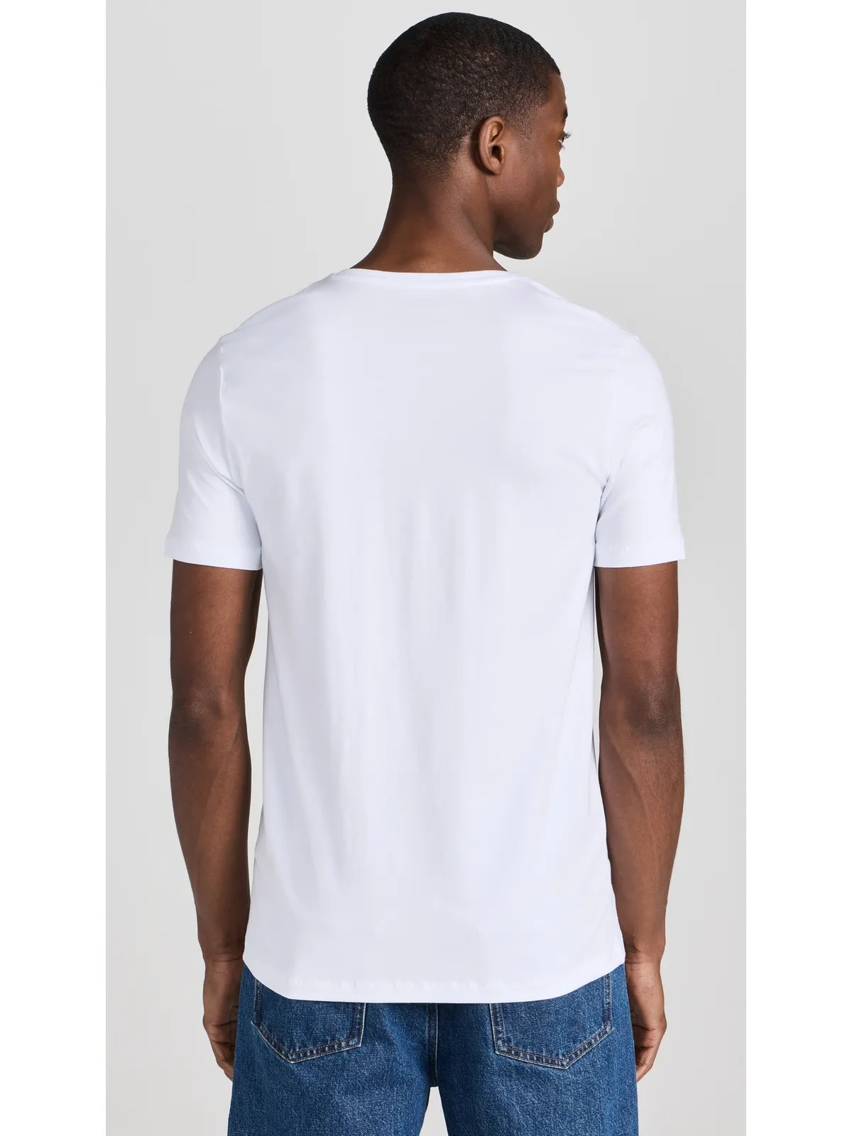 Falke コットンVネックTシャツ 2枚組 ホワイト - 画像3