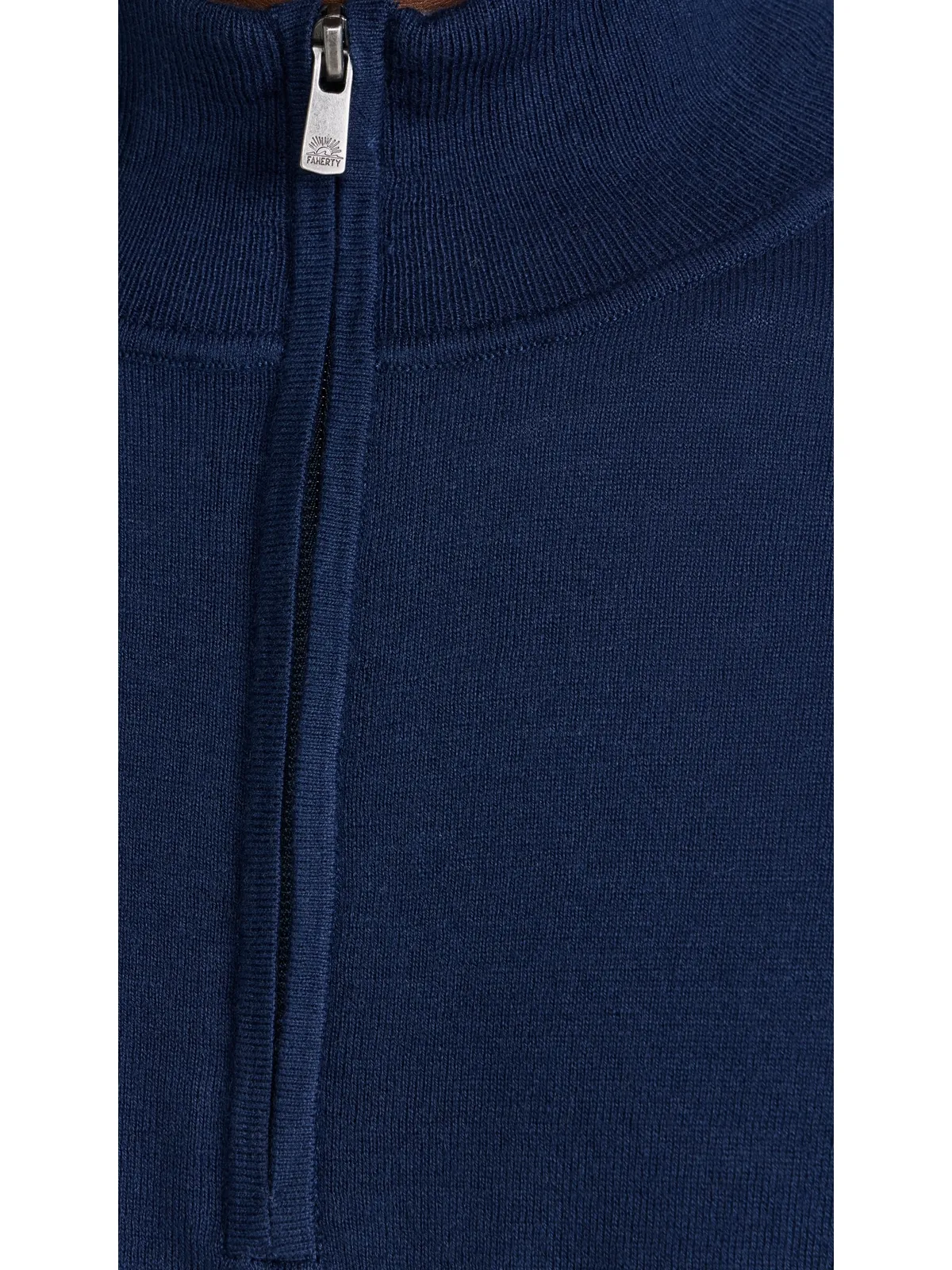 Faherty ムーブメント クォータージップセーター Marine Navy Heather - 画像6