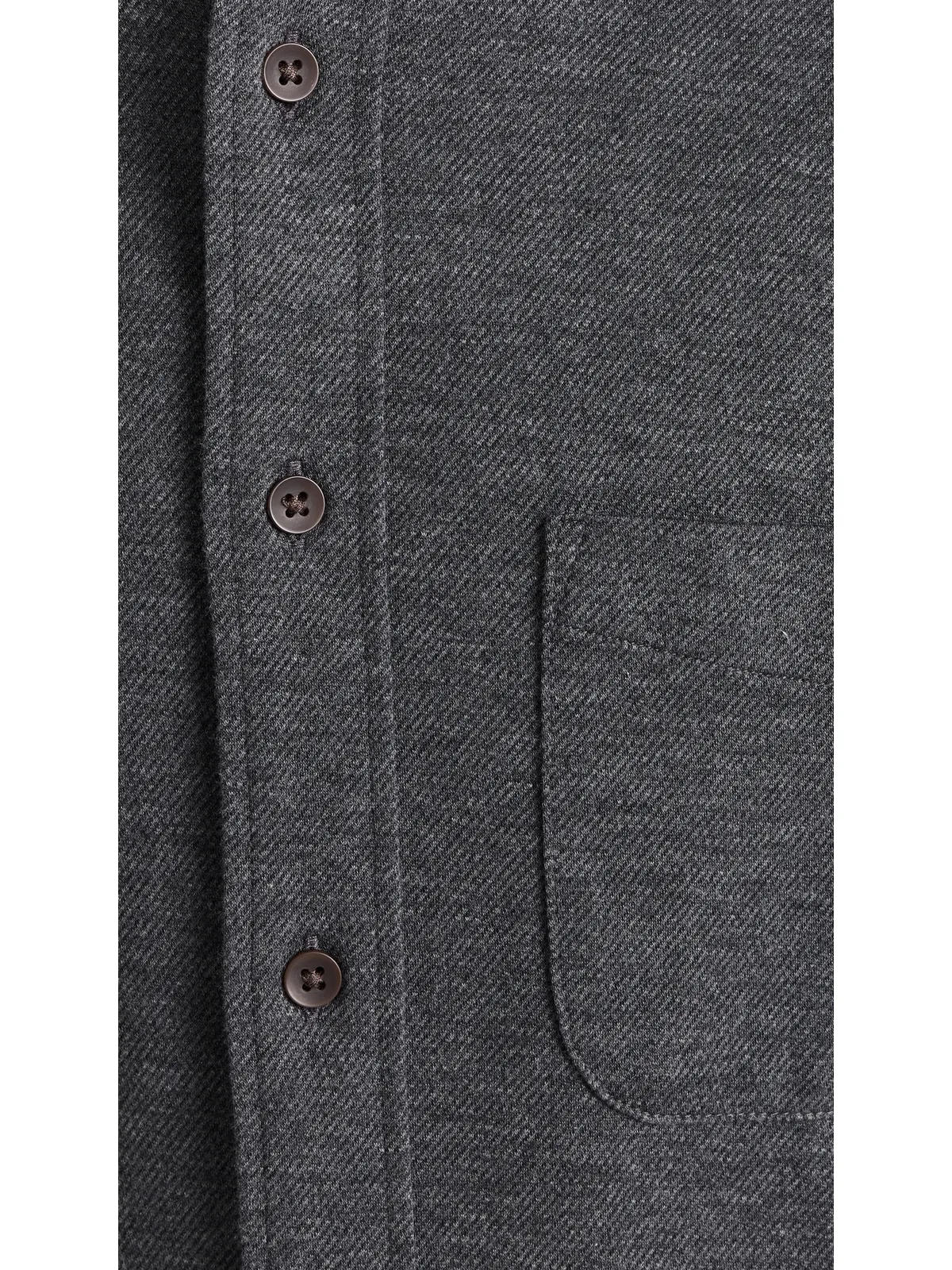 Faherty コーストライン ニットシャツ チャコールヘザー ツイル - 画像6