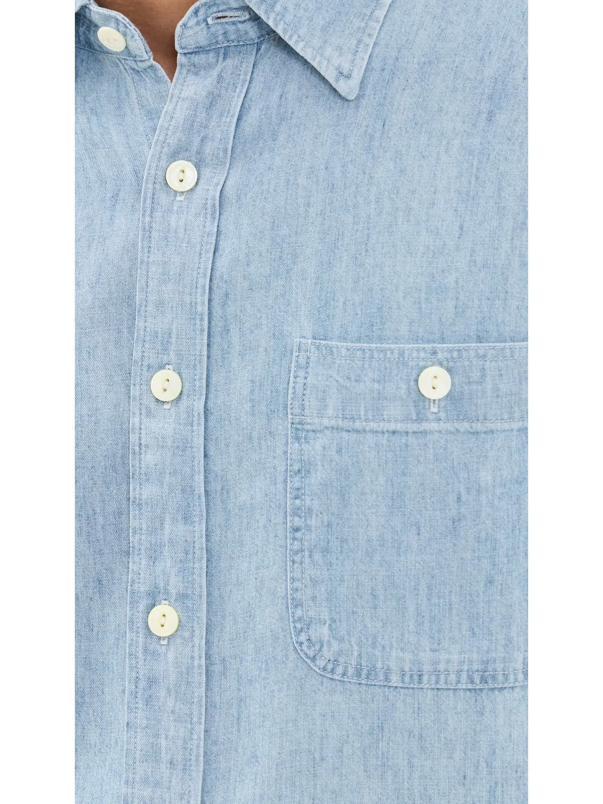 Faherty シャンブレー・ワークシャツ ヴィンテージインディゴ - 画像6