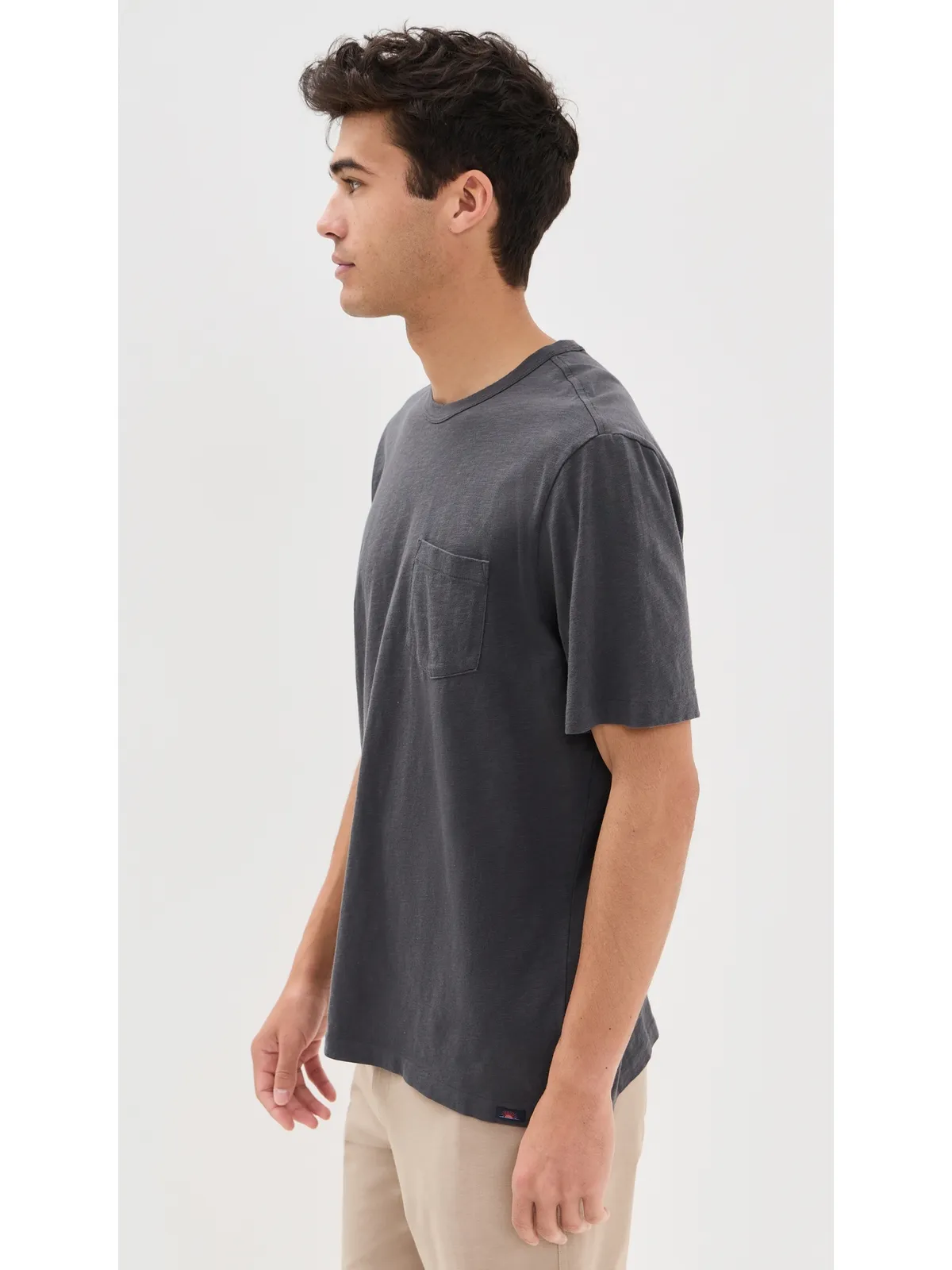 Faherty サンウォッシュド ポケットTシャツ グラファイト - 画像4