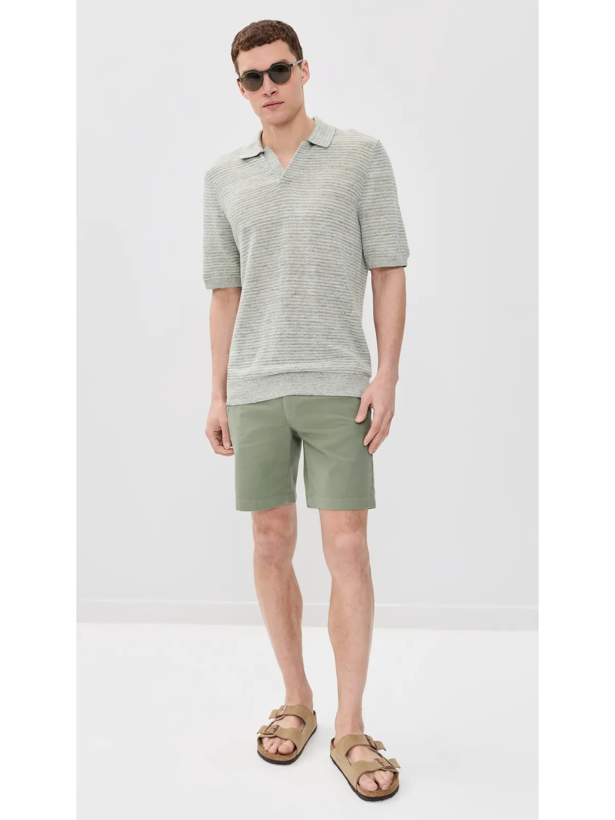 Faherty リネン半袖ポロセーター BEACH TREE STRIPE - 画像5