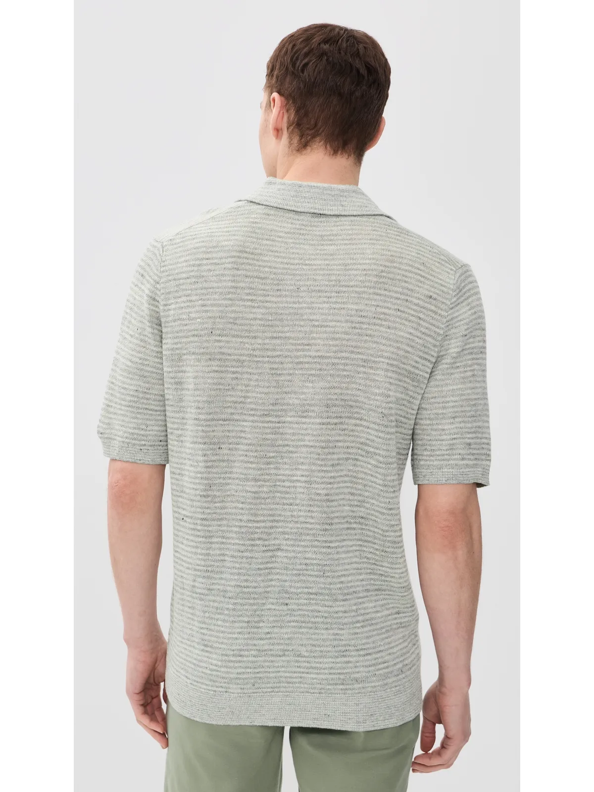 Faherty リネン半袖ポロセーター BEACH TREE STRIPE - 画像3