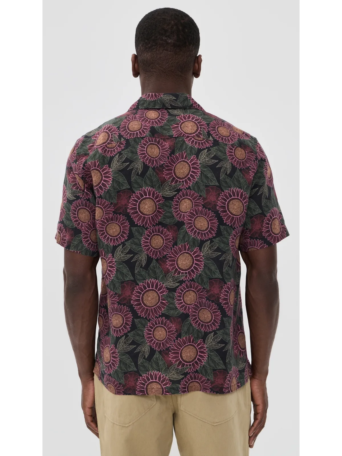 Faherty リザーブ バスク キャンプシャツ ブラック フローラル ロード - 画像3