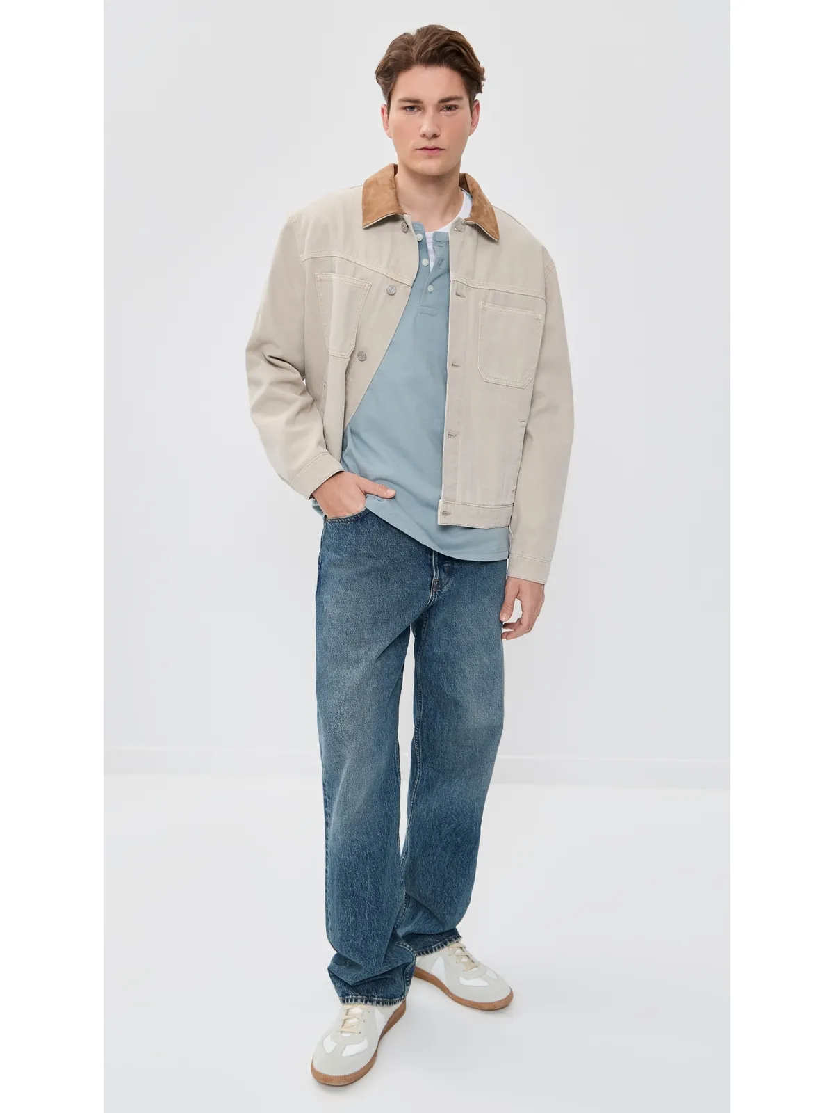 Faherty ワッフル ヘンリーネック長袖 - 画像5