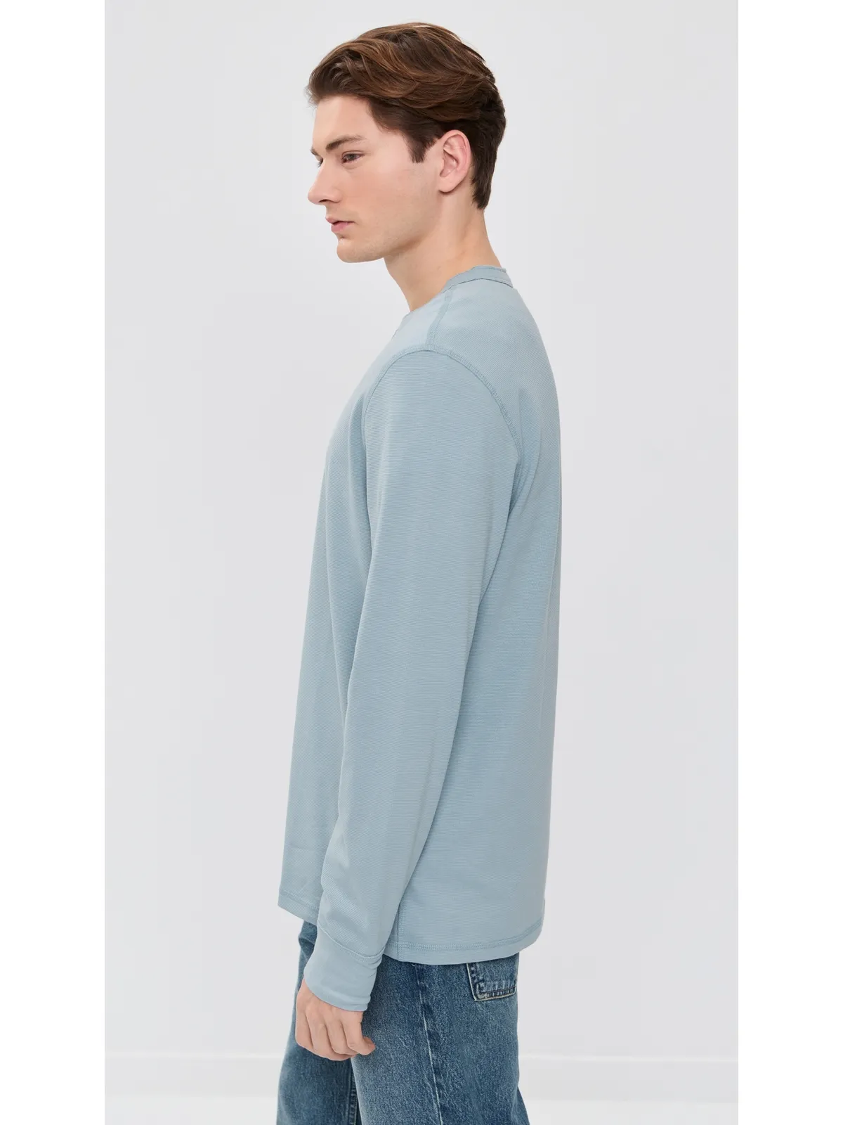 Faherty ワッフル ヘンリーネック長袖 - 画像4