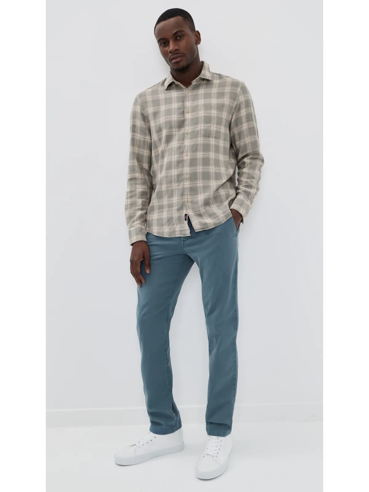Faherty Palmetto シャツ Shore Sage Plaid - 画像5