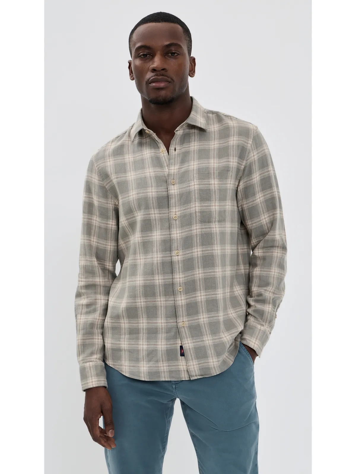Faherty Palmetto シャツ Shore Sage Plaid - 画像2