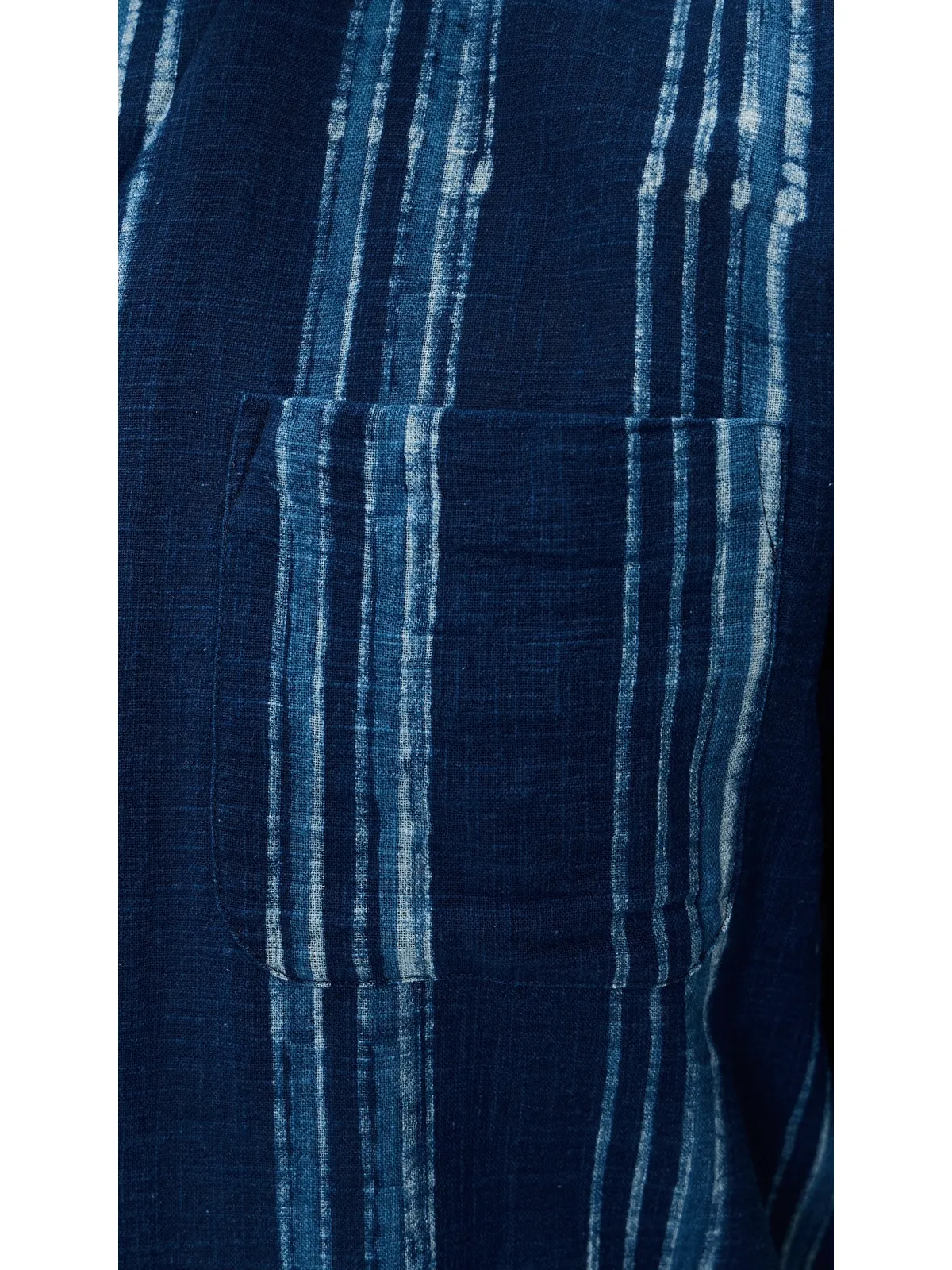 Faherty インディゴストライプ半袖キャンプシャツ - 画像6