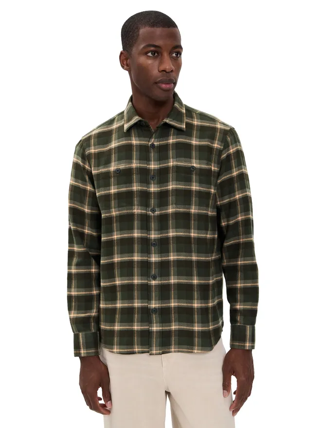 Faherty Faherty Nazare フランネル シャツ グリーン・チェックの商品画像