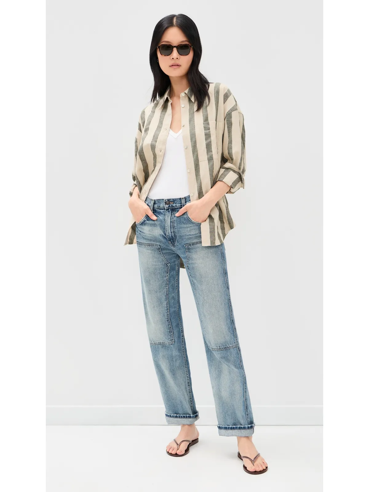 Faherty ストライプシャツ Pine Bay Stripe - 画像5