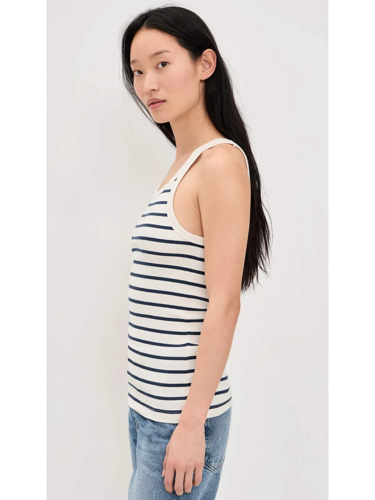Faherty Surfsideリブタンクトップ Salt Air Stripe - 画像4