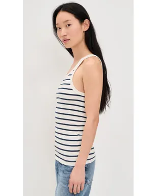 Faherty Surfsideリブタンクトップ Salt Air Stripe - サムネイル4