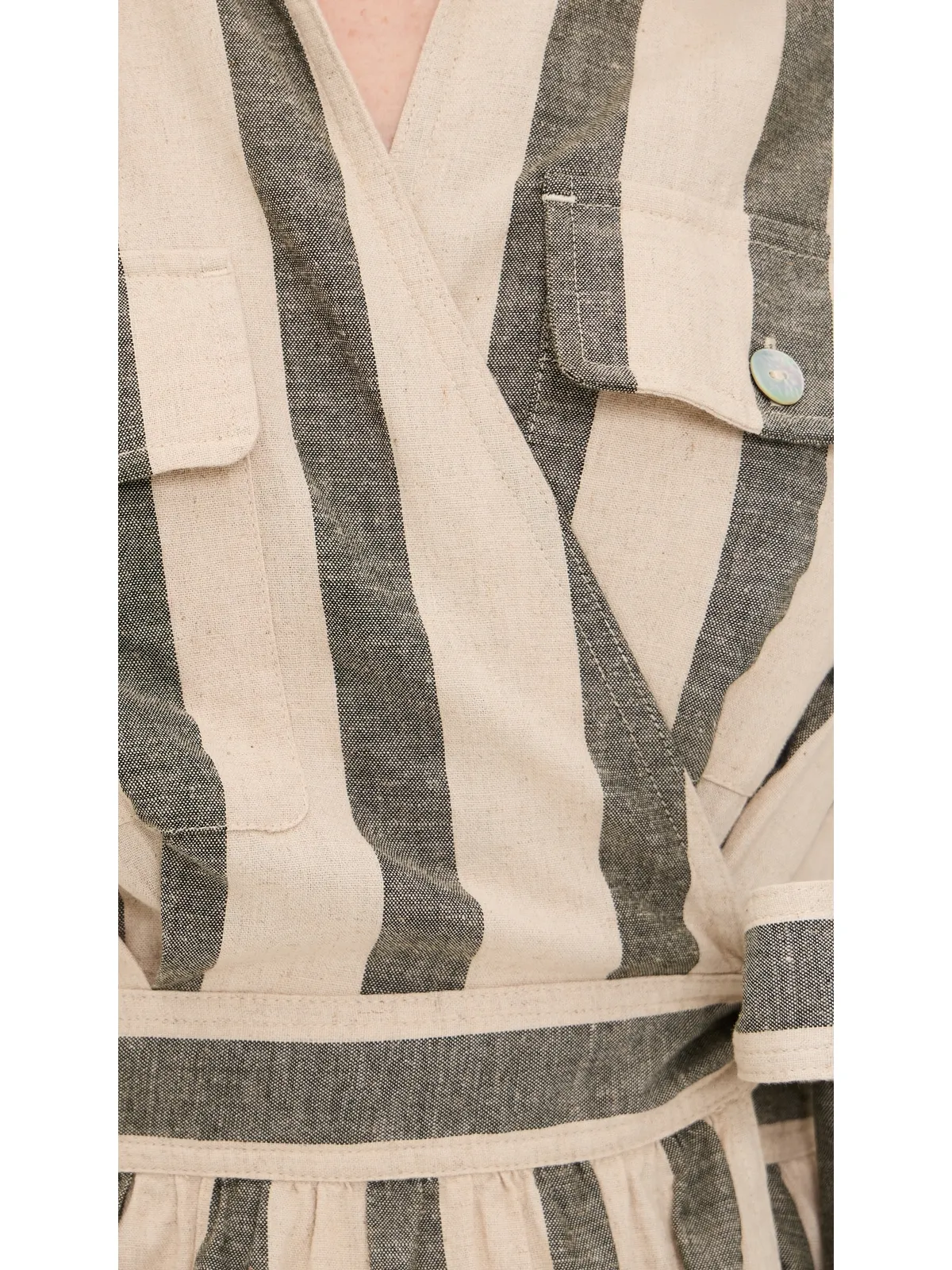 Faherty リネン ジュリア ラップドレス Pine Bay Stripe - 画像6
