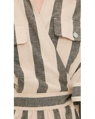 Faherty リネン ジュリア ラップドレス Pine Bay Stripe - サムネイル6