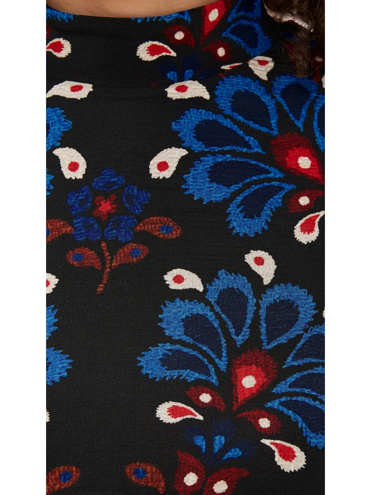 FARM Rio Latina Scarf ブラック ジャージー ミニドレス - 画像6