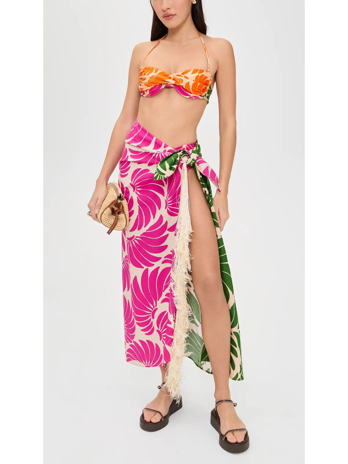 FARM Rio Banana Wings Midi Skirt Banana Wings Pink - 画像5