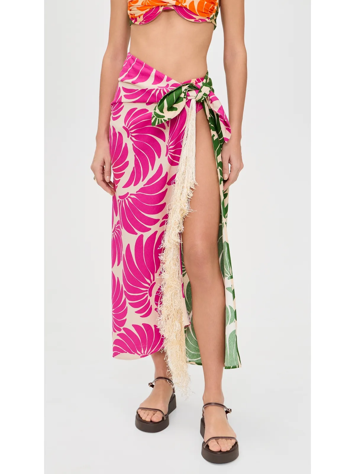 FARM Rio Banana Wings Midi Skirt Banana Wings Pink - 画像2