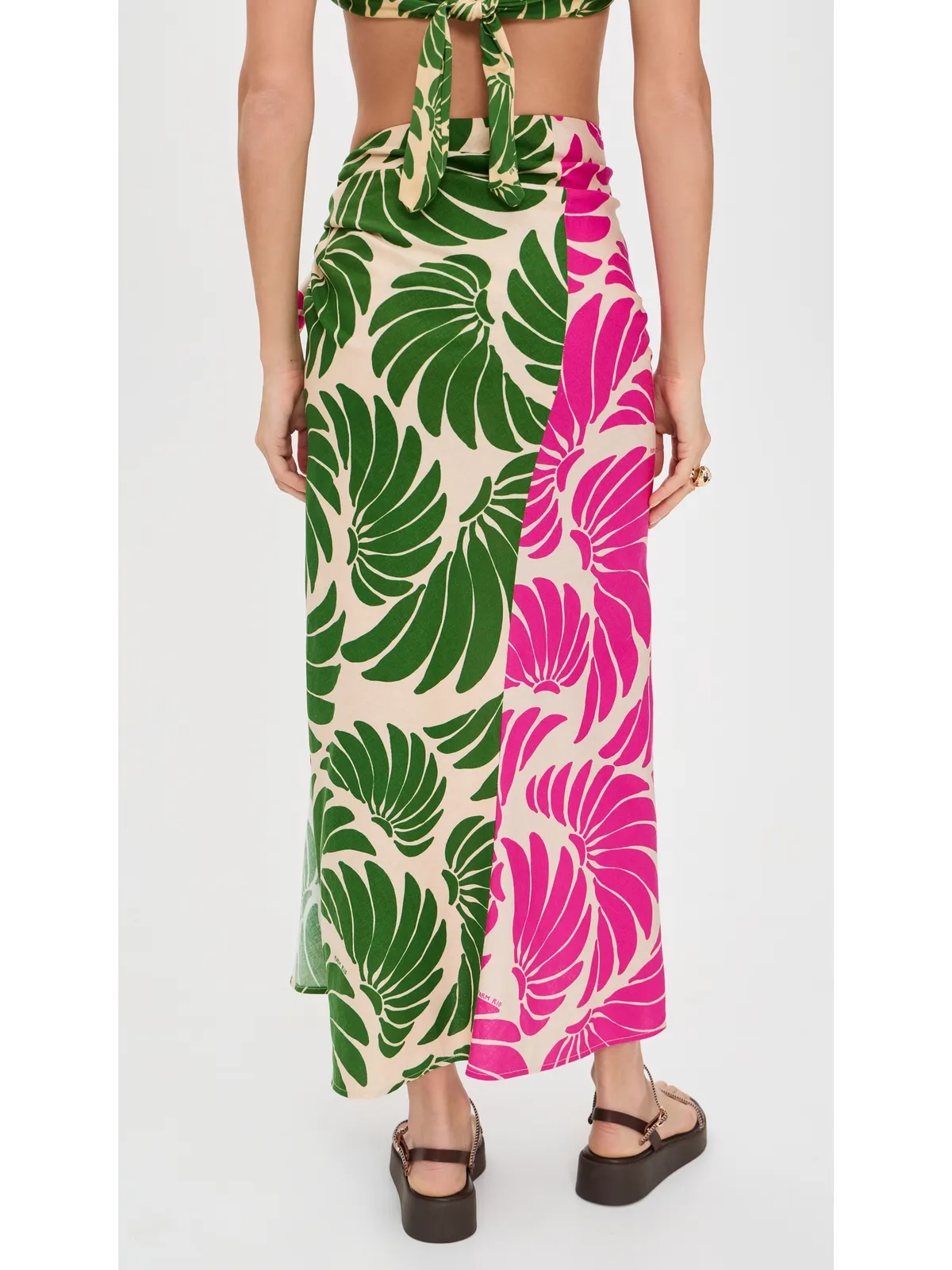 FARM Rio Banana Wings Midi Skirt Banana Wings Pink - 画像3