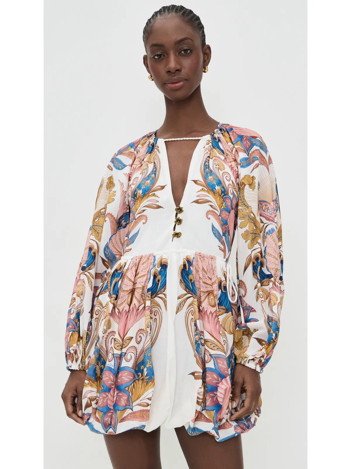 FARM Rio Sea Garden Off-White ミニドレス - 画像2