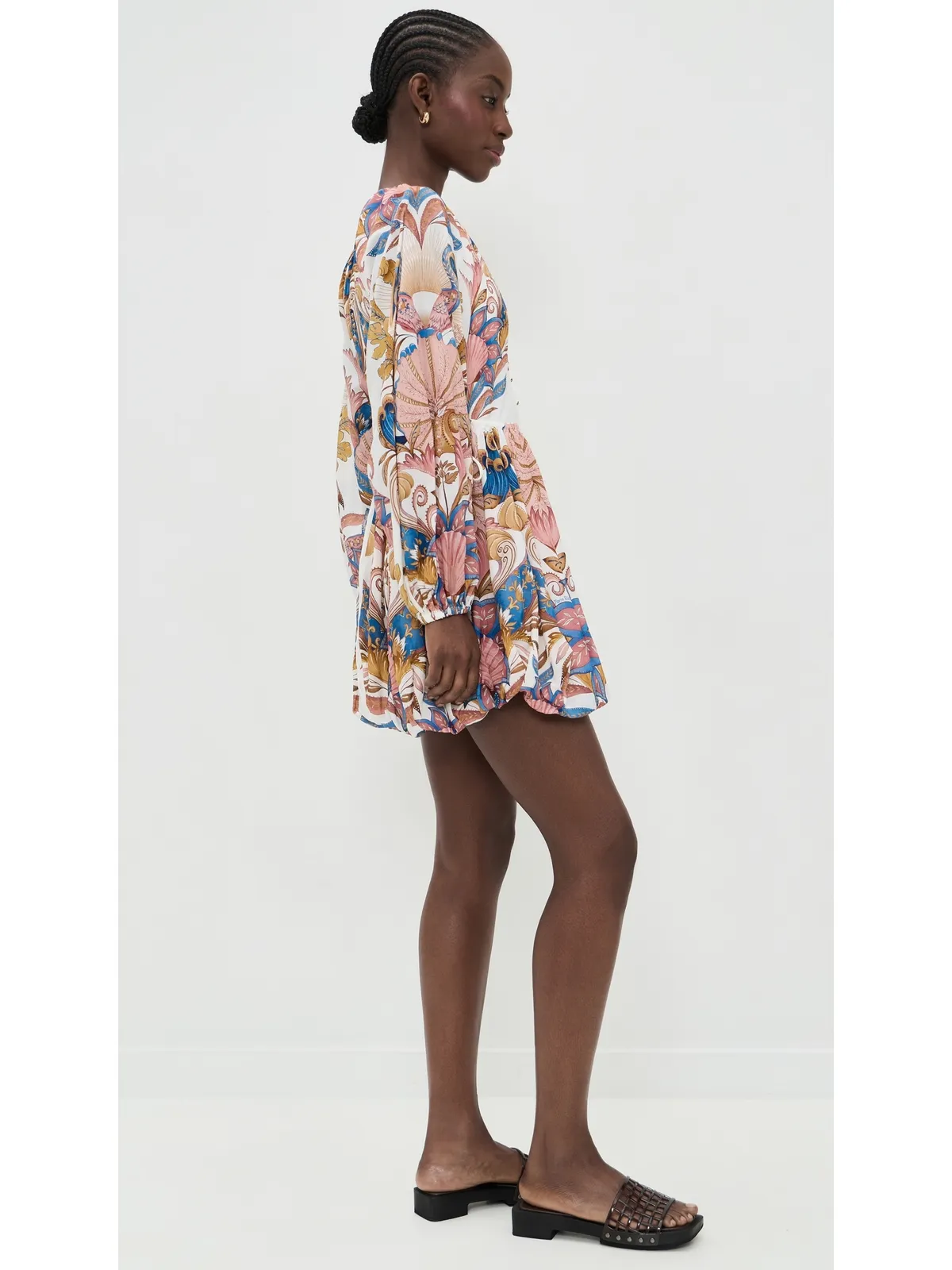 FARM Rio Sea Garden Off-White ミニドレス - 画像4