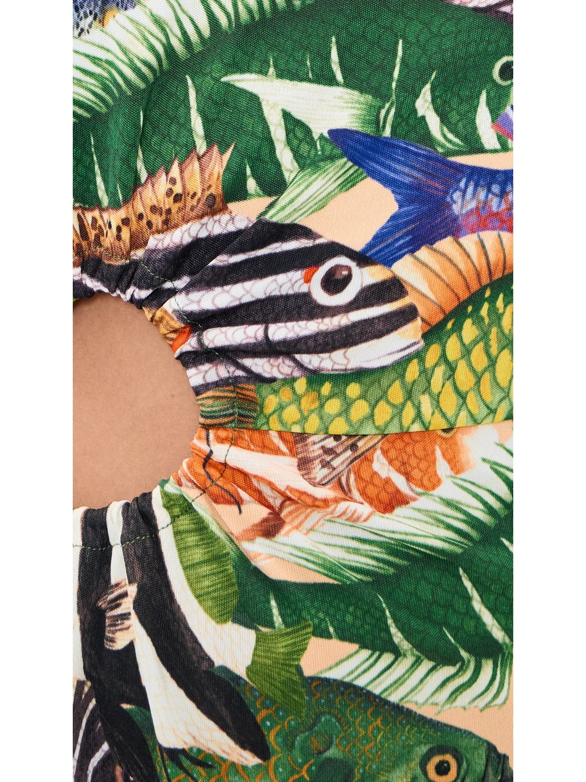 FARM Rio ノースリーブ フィッシュシー柄 ミディドレス - 画像6