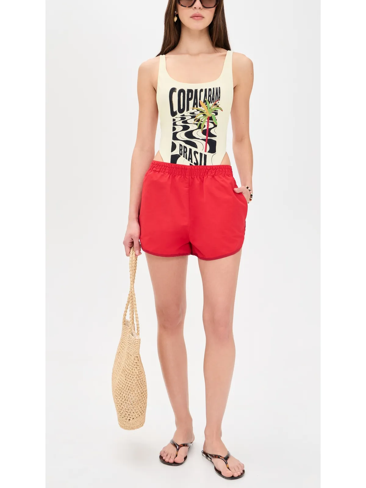 FARM Rio Copacabana Beach オフホワイト ワンピース水着 - 画像5
