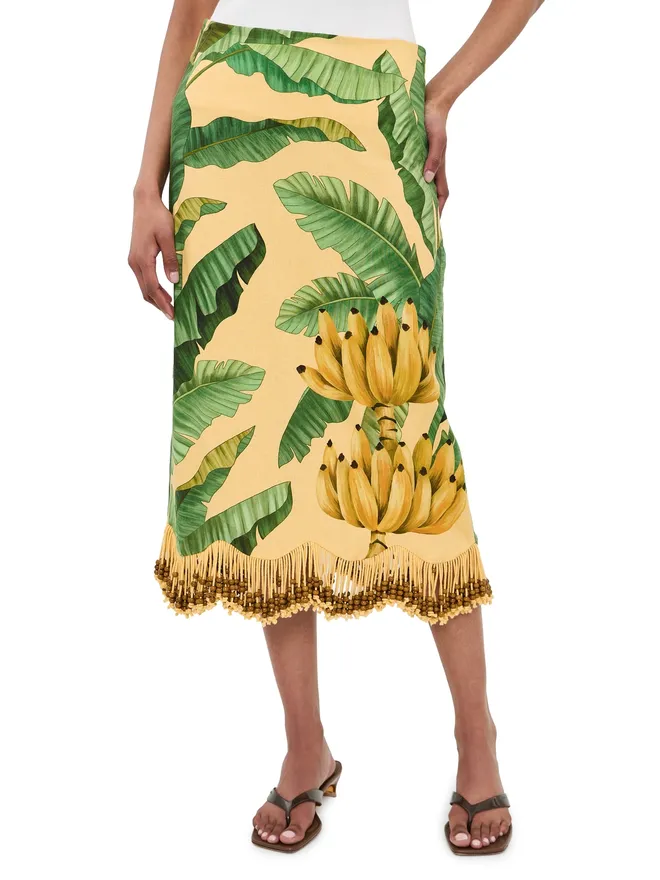 FARM Rio FARM Rio ボタニカル柄 バナナリーフ マキシスカートの商品画像