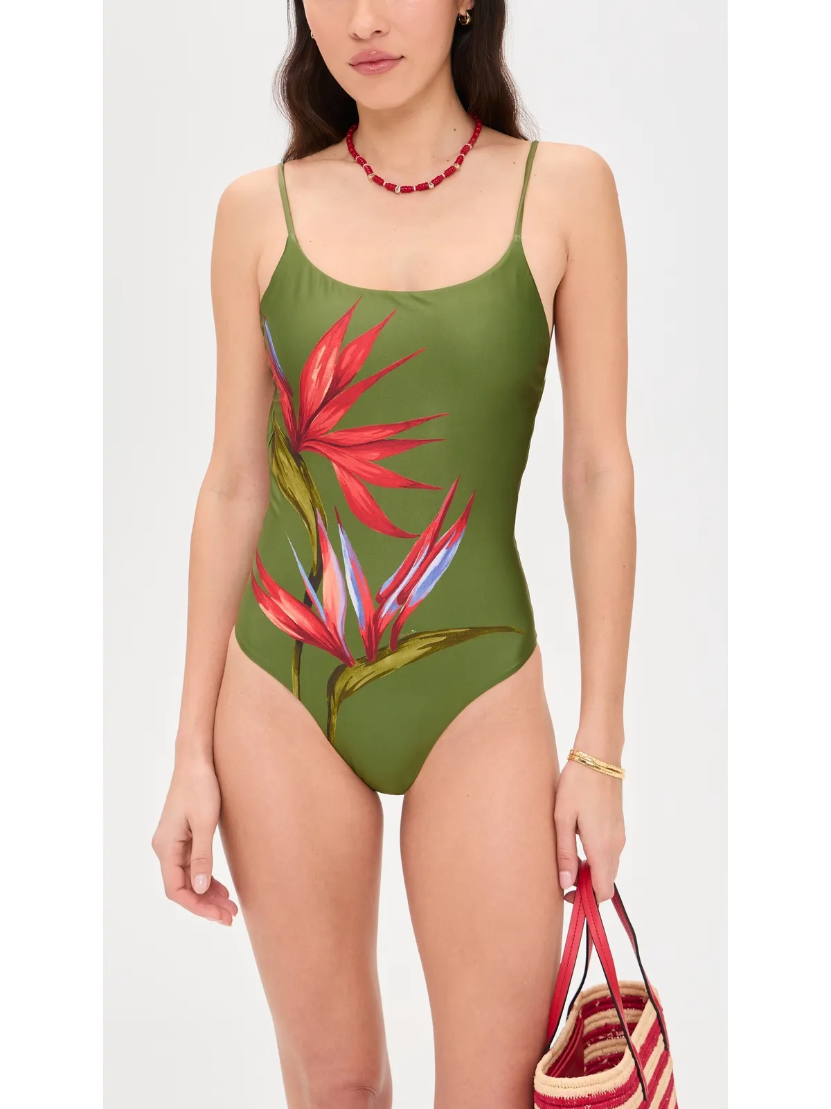 FARM Rio ストリリツィア ワンピース水着 ダークグリーン - 画像5